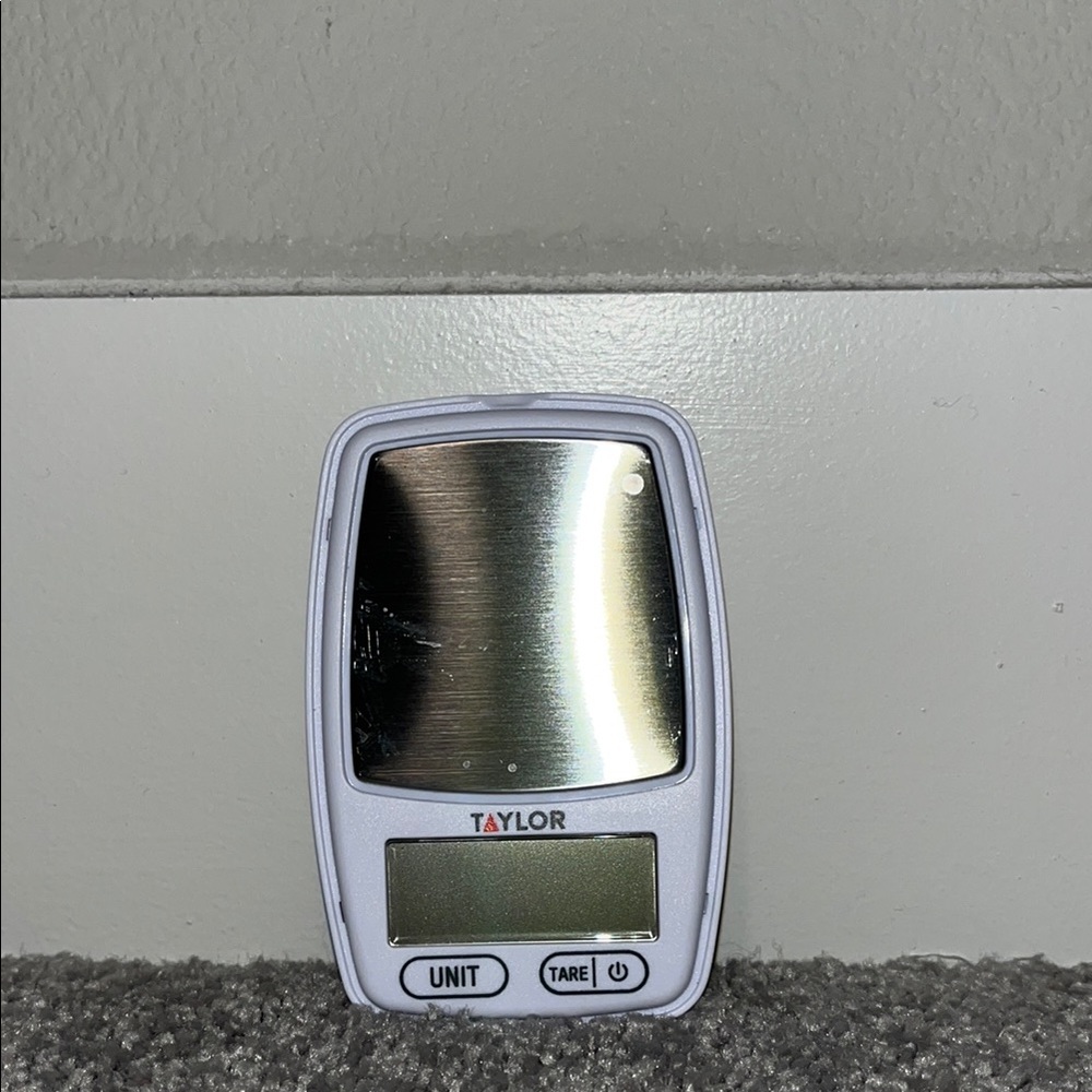 Taylor Compact Digital Food Scale in Silver and White